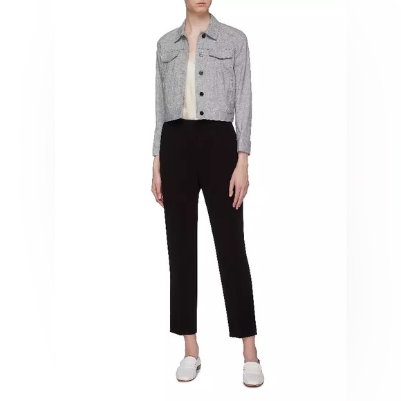 Theory Denim Light JCKT/Long Sleeve Bluet Melange Eco Sharkskin Top. Size S NWT - Picture 11 of 15